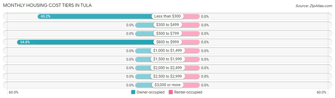 Monthly Housing Cost Tiers in Tula