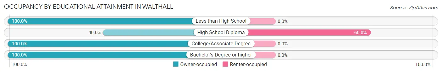 Occupancy by Educational Attainment in Walthall