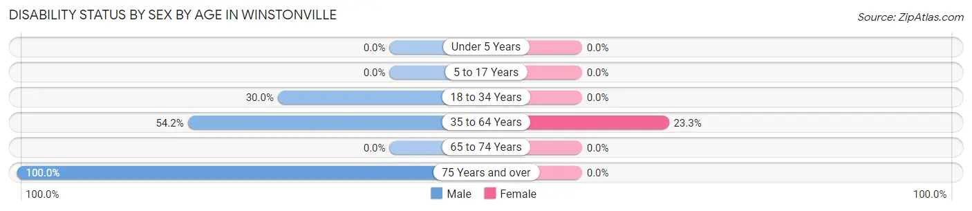 Disability Status by Sex by Age in Winstonville