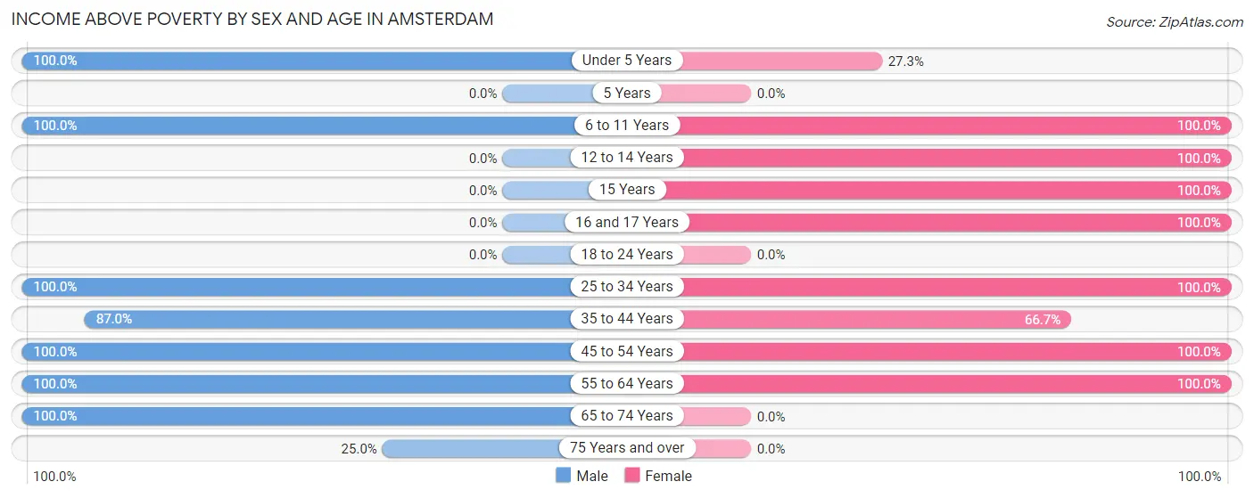 Income Above Poverty by Sex and Age in Amsterdam