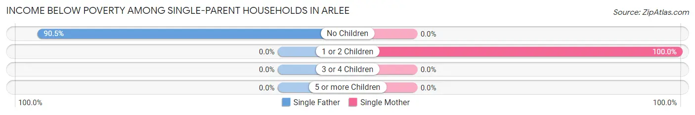Income Below Poverty Among Single-Parent Households in Arlee