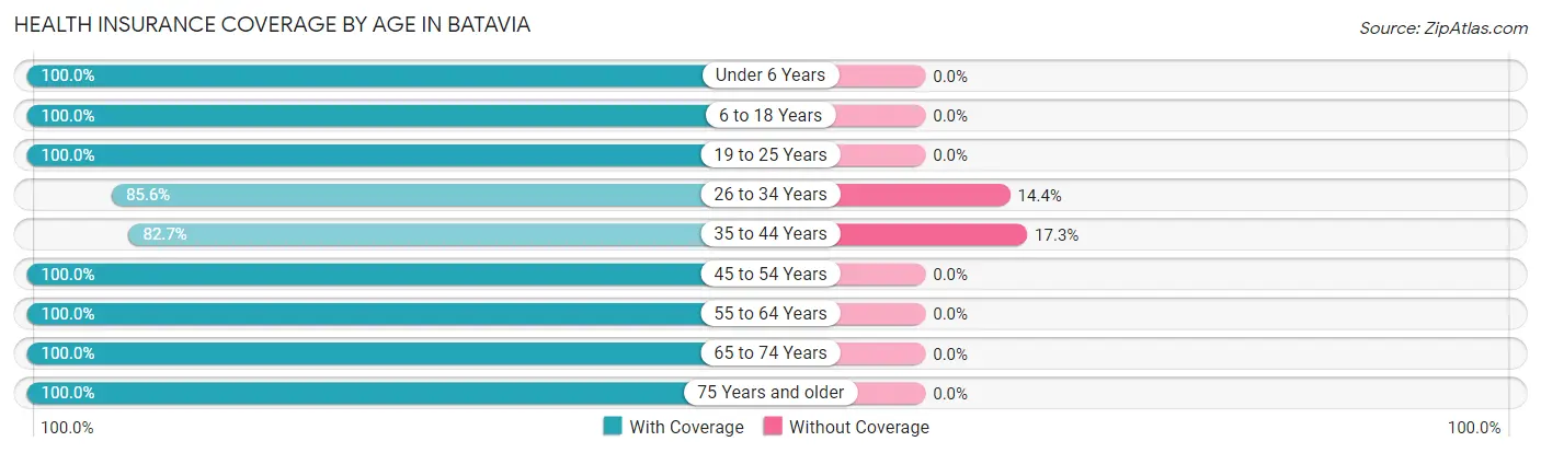 Health Insurance Coverage by Age in Batavia