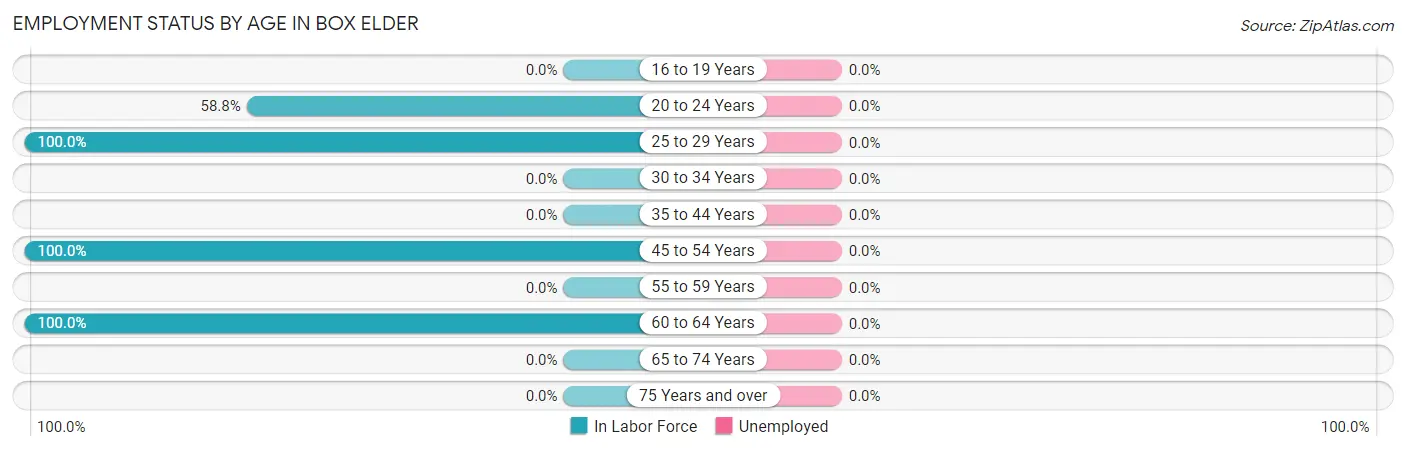 Employment Status by Age in Box Elder