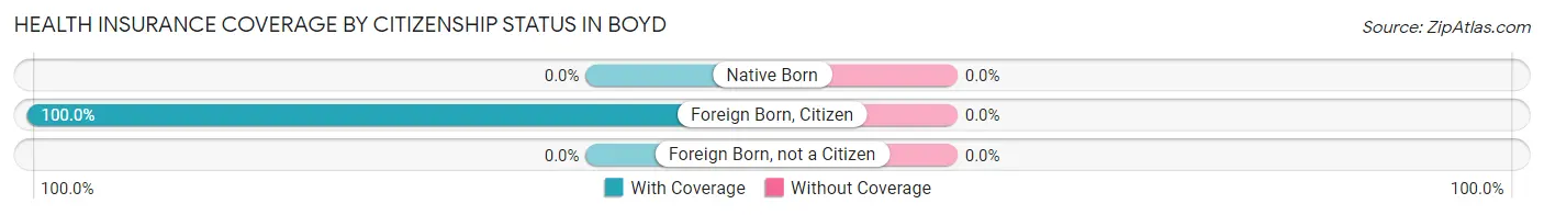 Health Insurance Coverage by Citizenship Status in Boyd