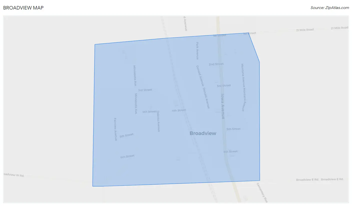 Broadview Map