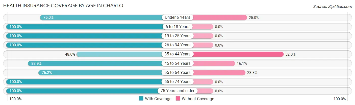 Health Insurance Coverage by Age in Charlo