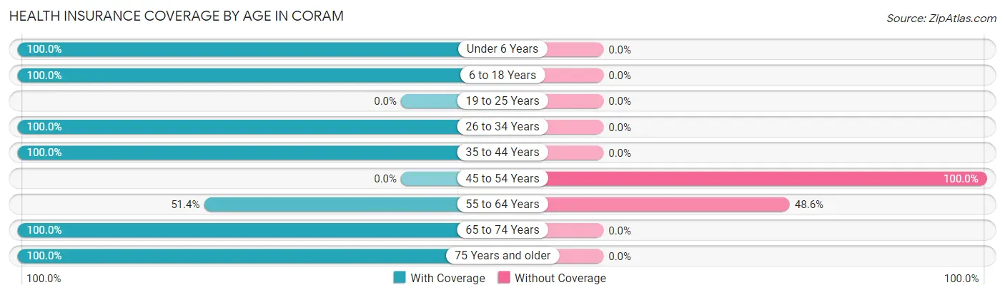 Health Insurance Coverage by Age in Coram