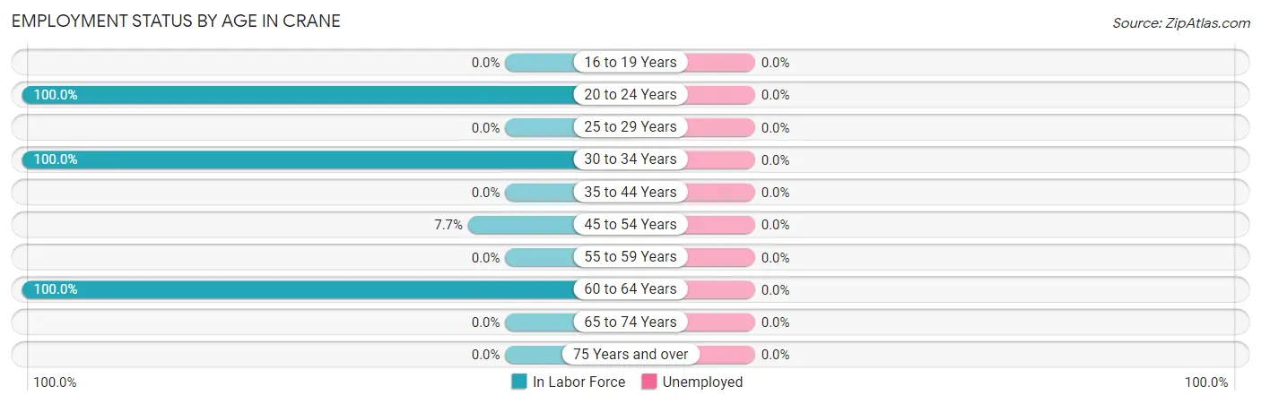 Employment Status by Age in Crane