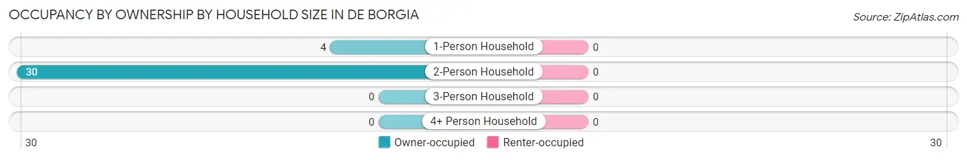 Occupancy by Ownership by Household Size in De Borgia