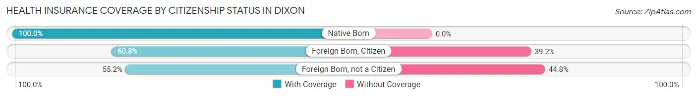 Health Insurance Coverage by Citizenship Status in Dixon