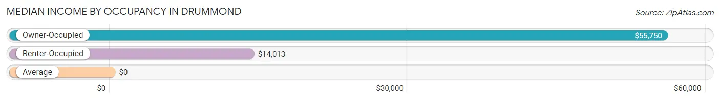 Median Income by Occupancy in Drummond