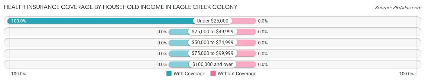 Health Insurance Coverage by Household Income in Eagle Creek Colony