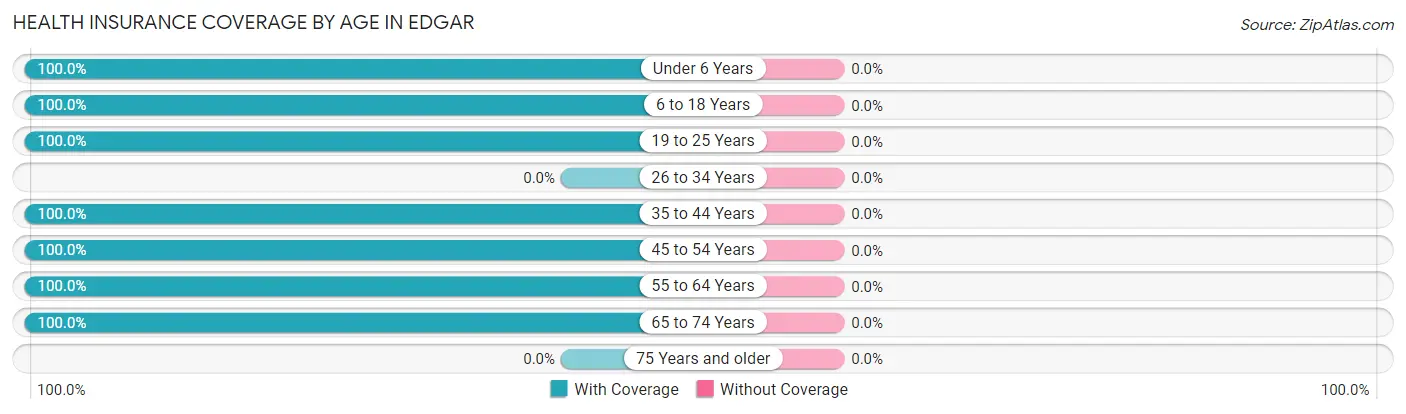 Health Insurance Coverage by Age in Edgar