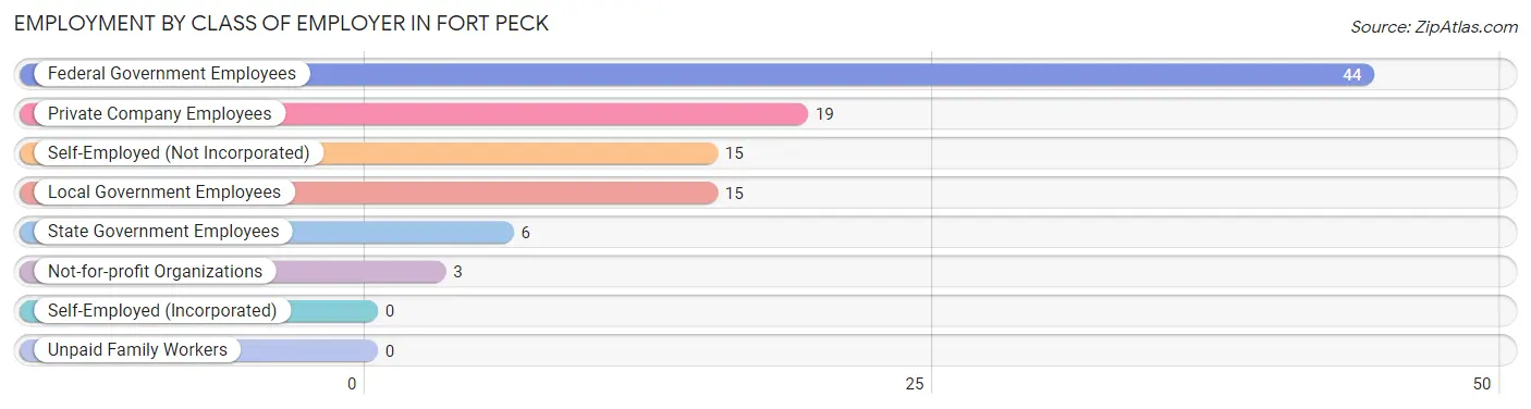 Employment by Class of Employer in Fort Peck