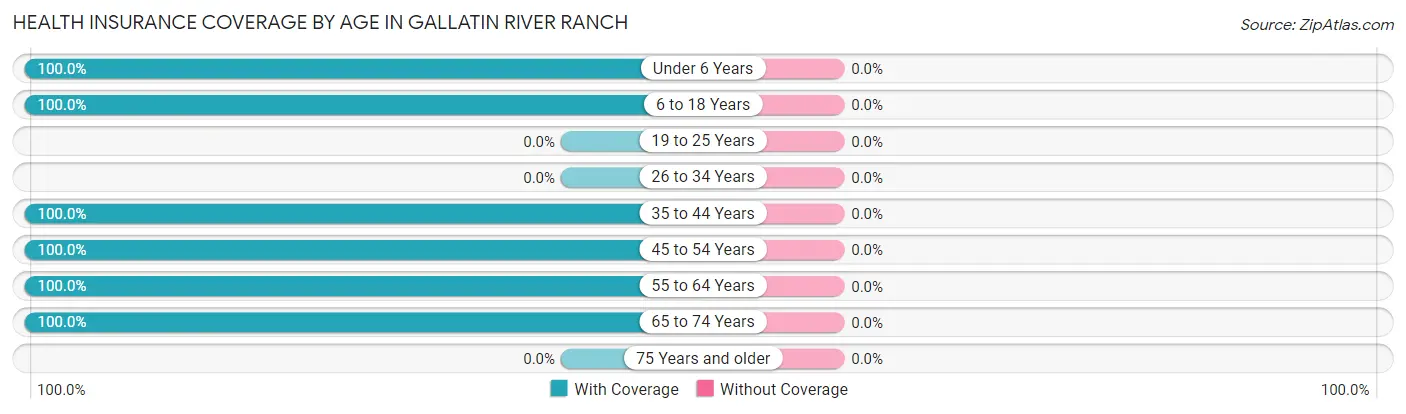 Health Insurance Coverage by Age in Gallatin River Ranch
