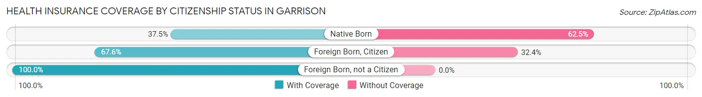 Health Insurance Coverage by Citizenship Status in Garrison