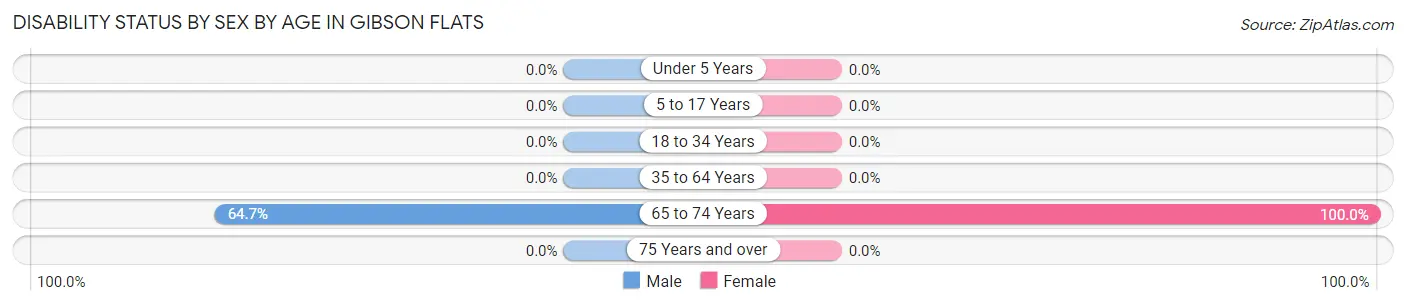 Disability Status by Sex by Age in Gibson Flats