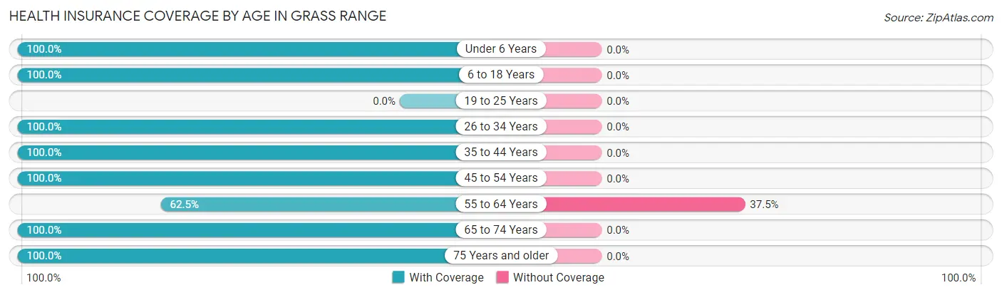 Health Insurance Coverage by Age in Grass Range