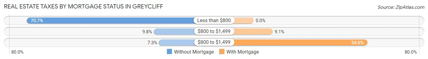 Real Estate Taxes by Mortgage Status in Greycliff