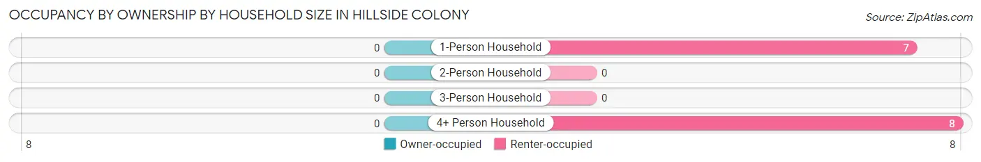 Occupancy by Ownership by Household Size in Hillside Colony