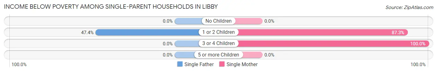 Income Below Poverty Among Single-Parent Households in Libby