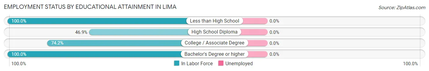 Employment Status by Educational Attainment in Lima