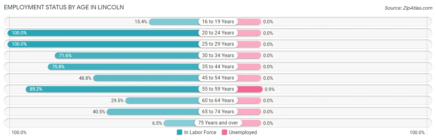 Employment Status by Age in Lincoln