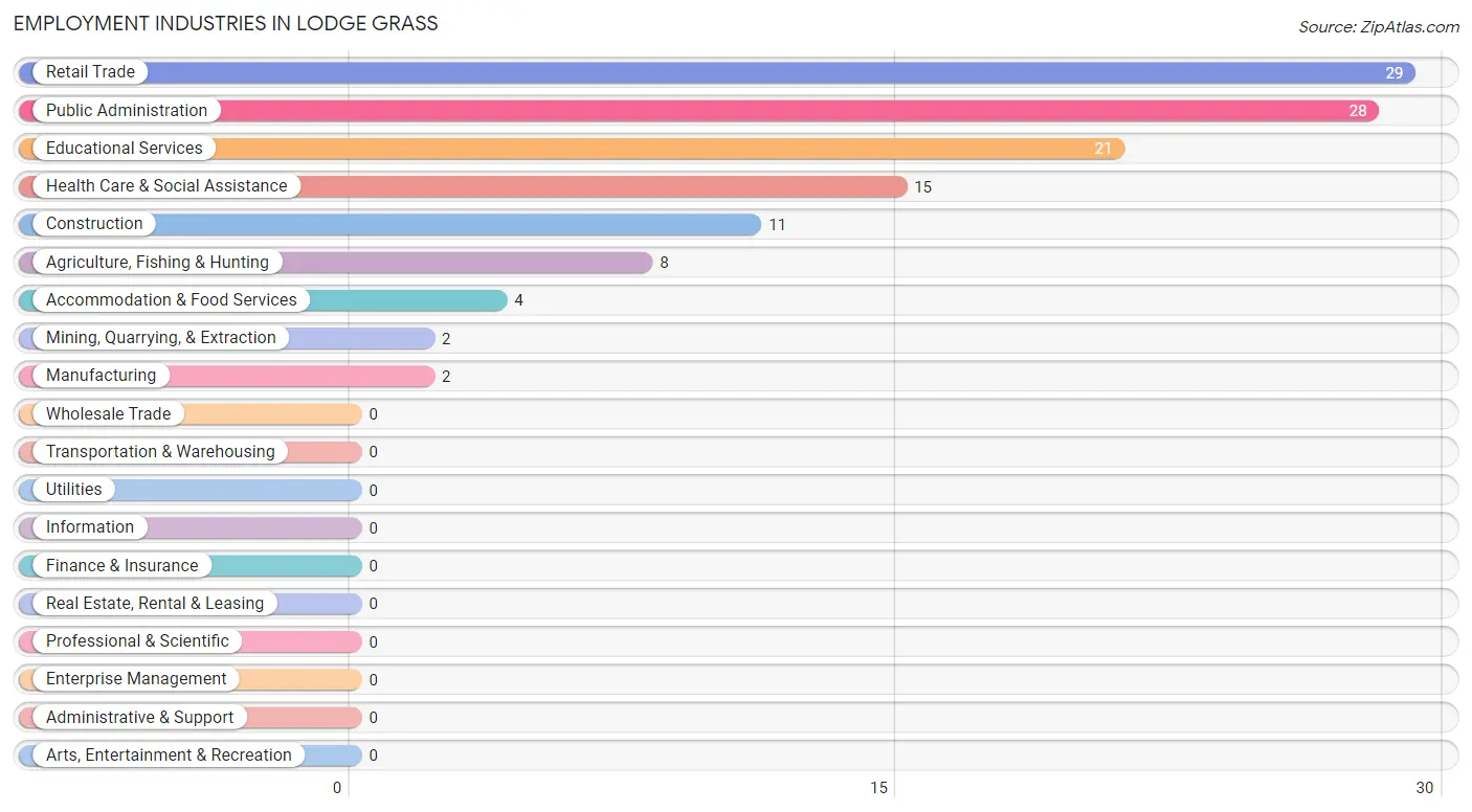 Employment Industries in Lodge Grass