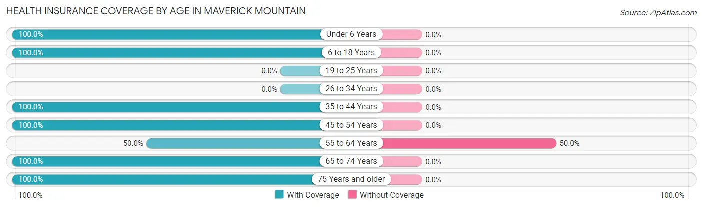 Health Insurance Coverage by Age in Maverick Mountain