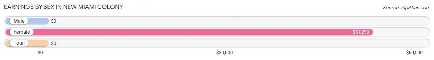 Earnings by Sex in New Miami Colony