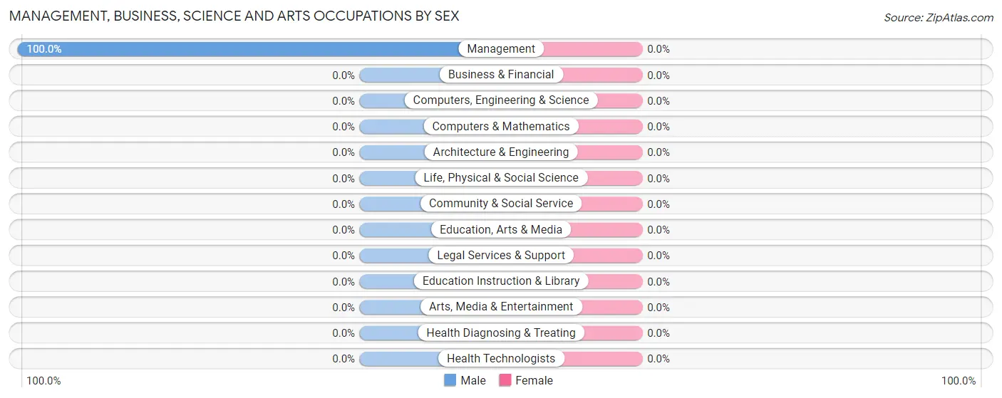 Management, Business, Science and Arts Occupations by Sex in New Miami Colony