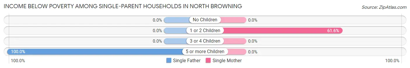 Income Below Poverty Among Single-Parent Households in North Browning