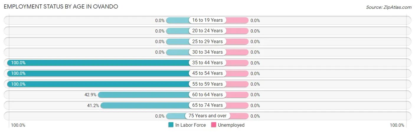Employment Status by Age in Ovando