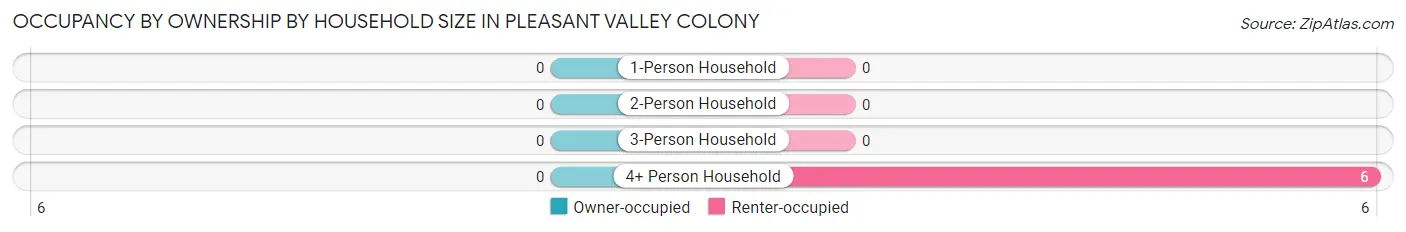 Occupancy by Ownership by Household Size in Pleasant Valley Colony