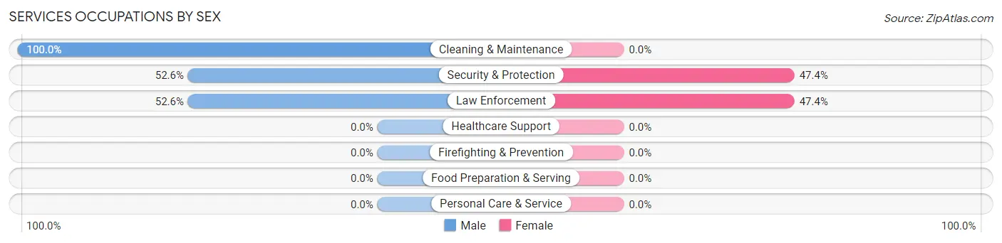 Services Occupations by Sex in Rocky Boy s Agency