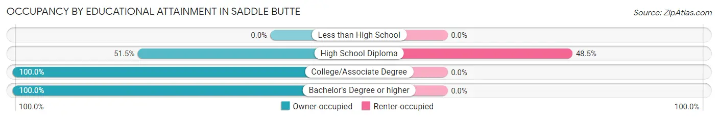 Occupancy by Educational Attainment in Saddle Butte