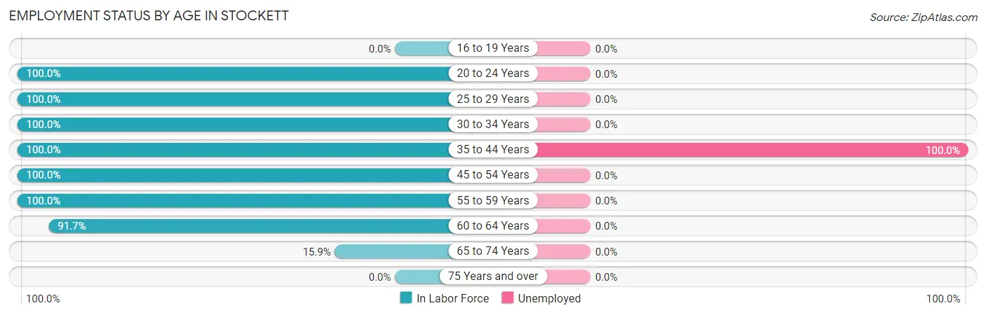 Employment Status by Age in Stockett