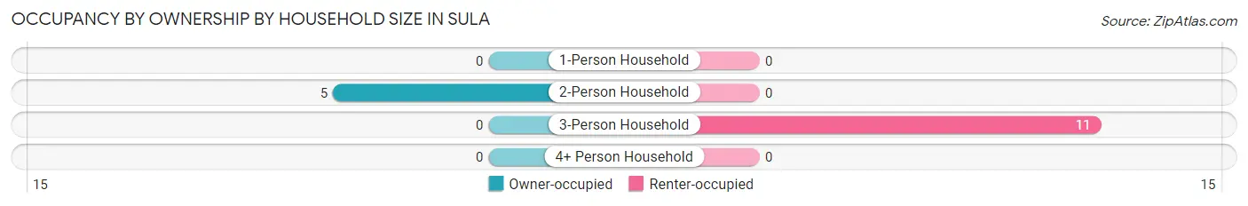 Occupancy by Ownership by Household Size in Sula