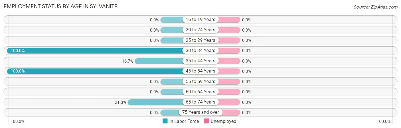 Employment Status by Age in Sylvanite