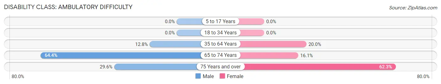 Disability in Troy: <span>Ambulatory Difficulty</span>