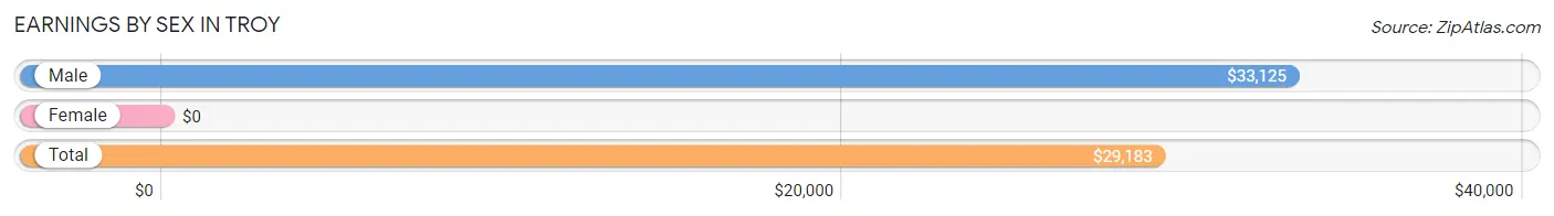 Earnings by Sex in Troy