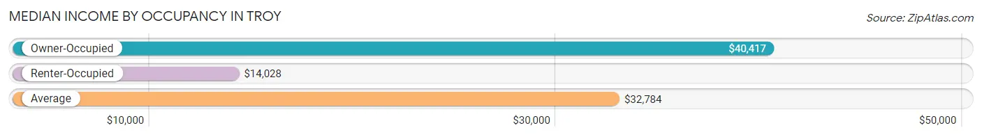 Median Income by Occupancy in Troy