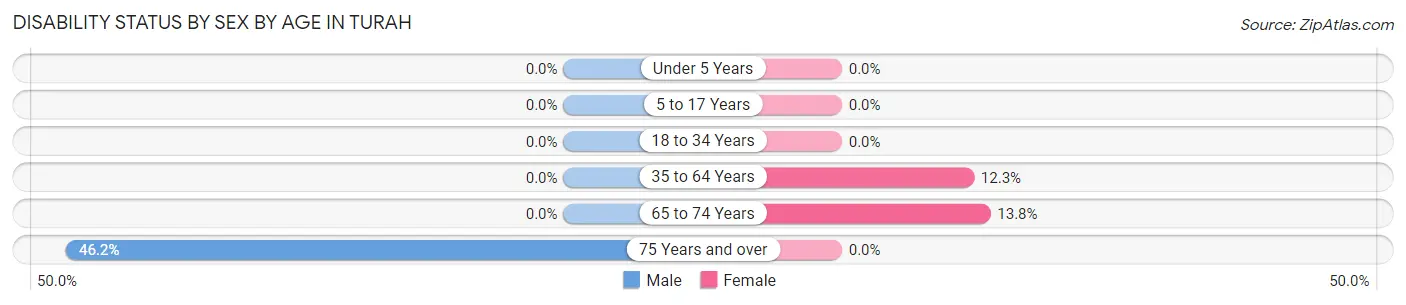 Disability Status by Sex by Age in Turah