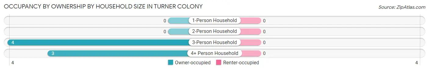 Occupancy by Ownership by Household Size in Turner Colony