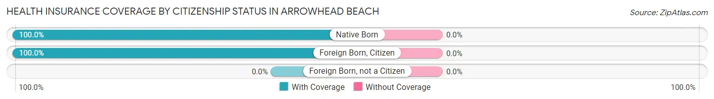Health Insurance Coverage by Citizenship Status in Arrowhead Beach