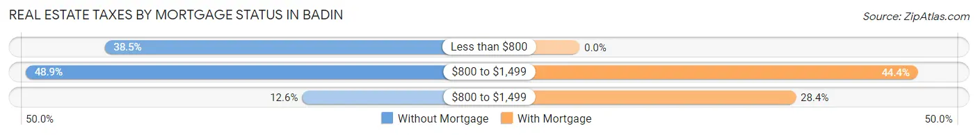 Real Estate Taxes by Mortgage Status in Badin