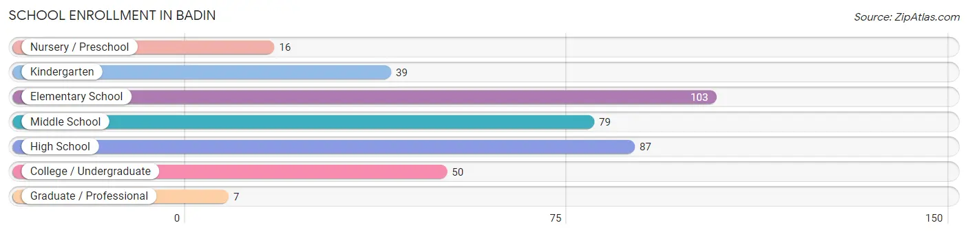 School Enrollment in Badin