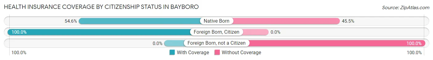 Health Insurance Coverage by Citizenship Status in Bayboro