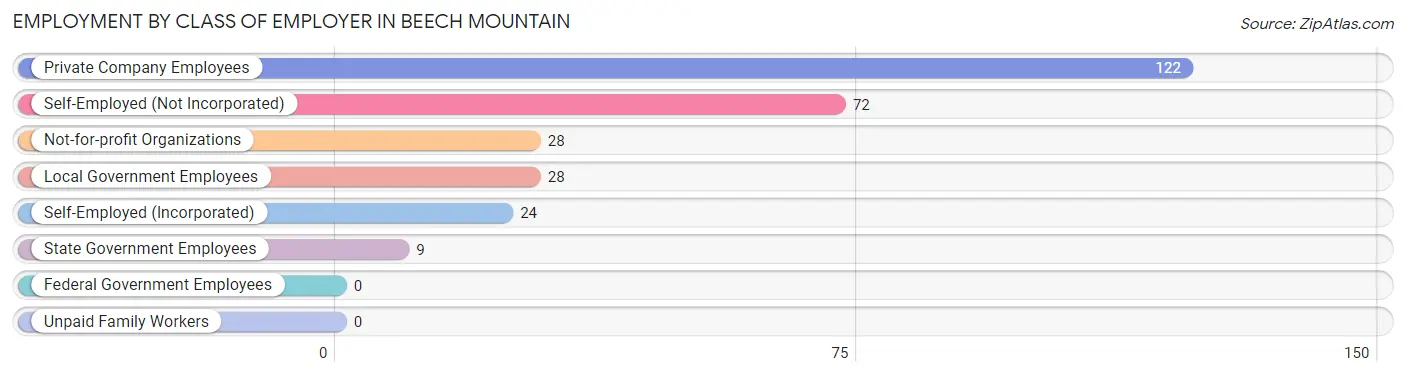 Employment by Class of Employer in Beech Mountain