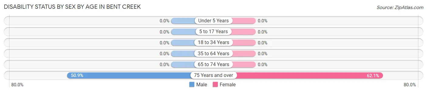 Disability Status by Sex by Age in Bent Creek